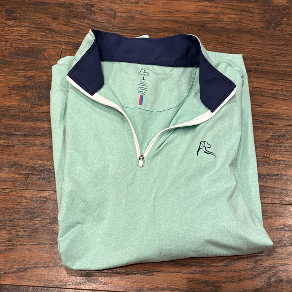 Rhoback Mint Green Zip Up Sweater